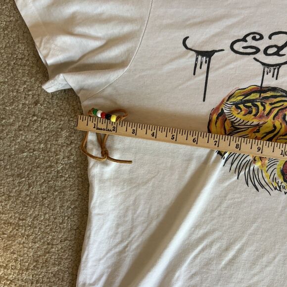 Vintage Y2K Ed Hardy Men's White Short Sleeve T-Shirt | Mens Medium - Picture 9 of 14
